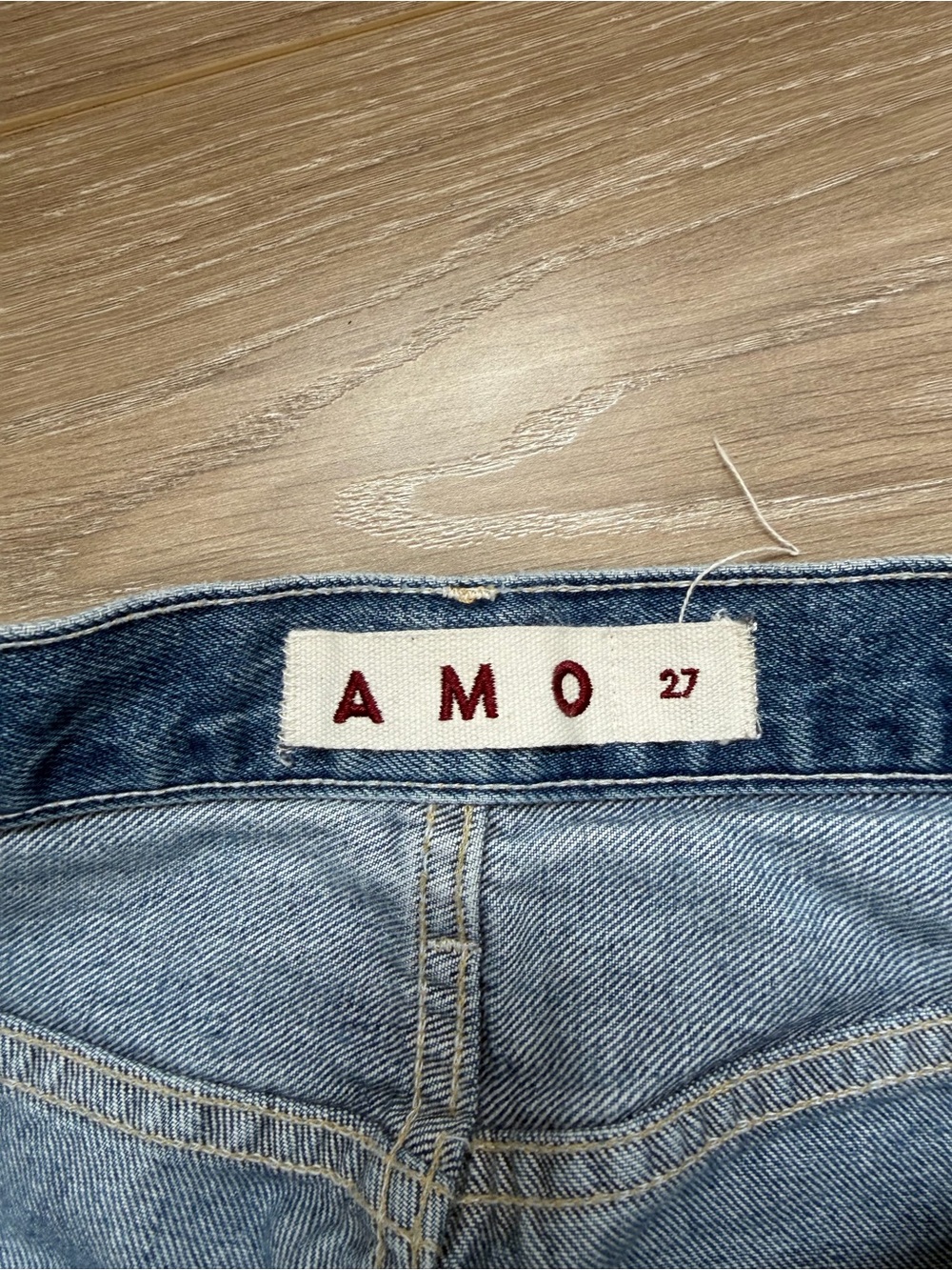 AMO Denim Women’s  High Rise Jeans Sz 27 100% Cotton Medium Wash - Picture 6 of 9